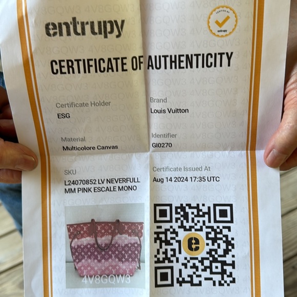 LOUIS VUITTON NEVERFULL MM ESCALE MONO. WITH ENTRUPY COA!! - Picture 9 of 9